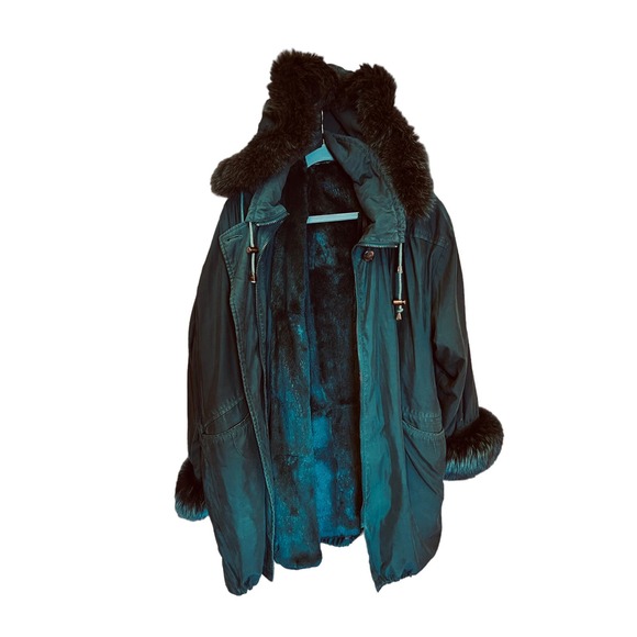 Vintage Ron Lee NY Oversize Sz Small Polyester Nylon Blend Coat Jacket - Picture 8 of 13